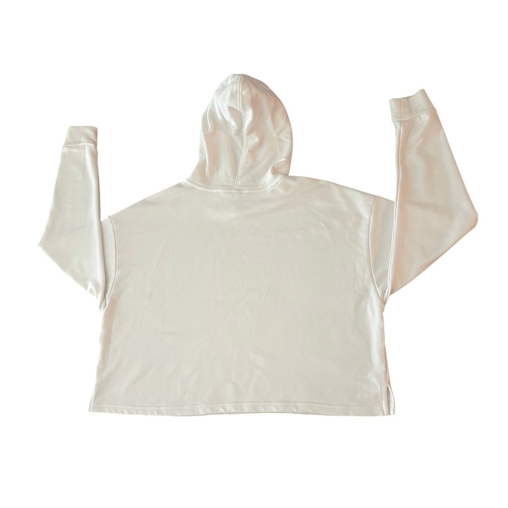 Puma Womens White Cropped Hoodie Rainbow Logo Sweatshirt Large (1092) - Picture 9 of 12